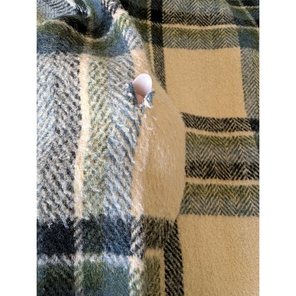 Vintage Kmart Flannel Shacket Mens Medium Buffalo Plaid 80s Western Button READ - Picture 2 of 16